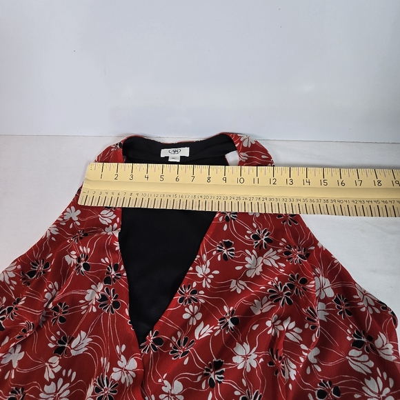 Cato's women's sleeveless wrap dress RN37080 size 20W in red floral patt… - Picture 5 of 6